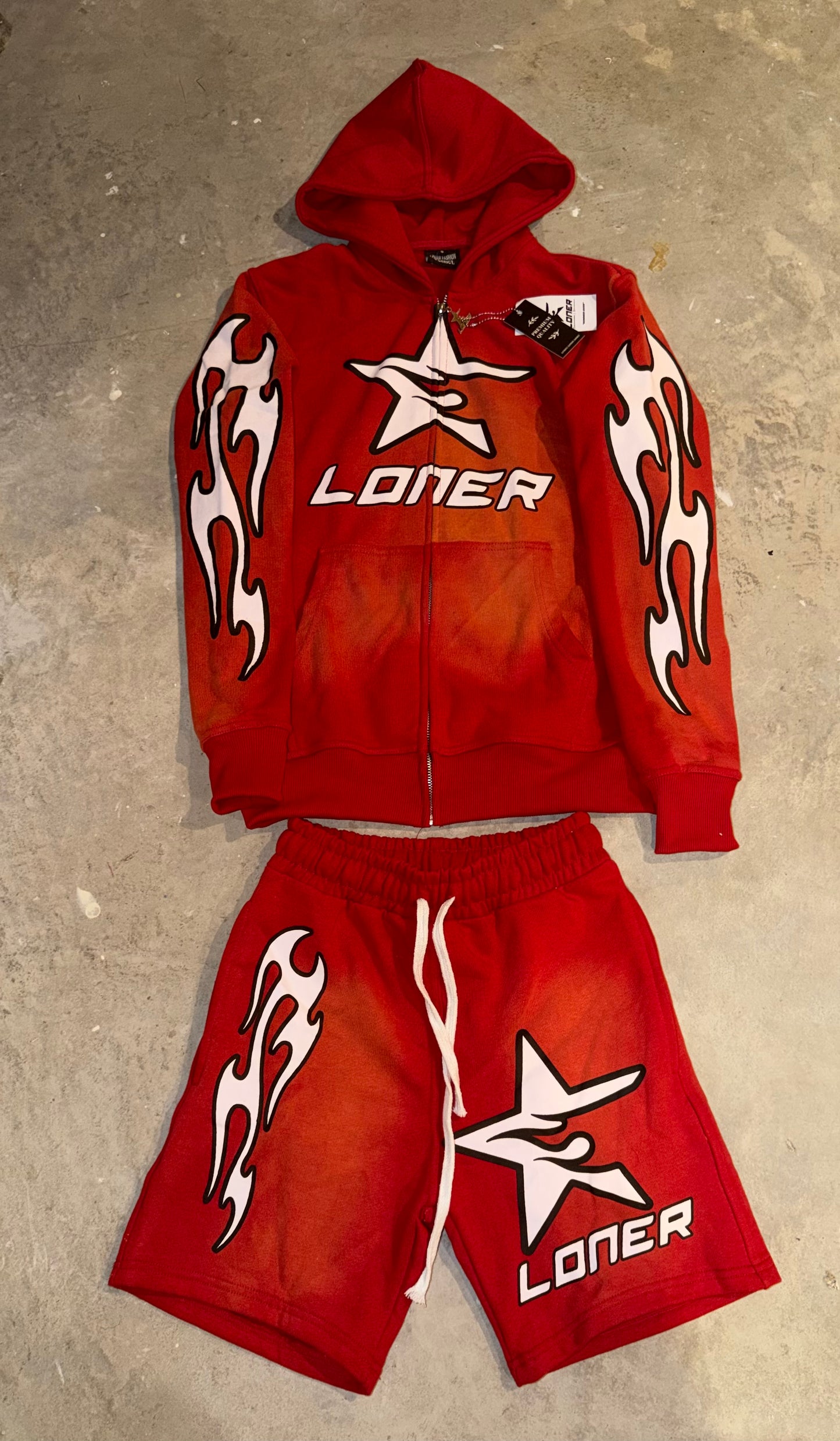 LoNer Unisex Zip Hoodie + Short Set