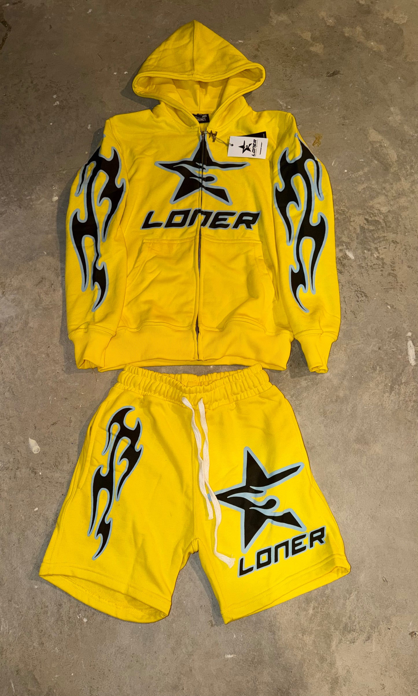 LoNer Unisex Zip Hoodie + Short Set